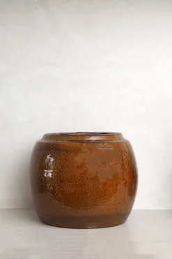 Glaserede Krukker|Mellem^PLANT Berit krukken, brun ø 22 cm