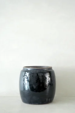 Glaserede Krukker|Mellem^PLANT Berit, sort, ø12 cm