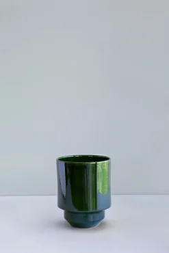 Glaserede Krukker|Terrakotta-Krukker^PLANT Hoff krukke, glaseret, Grøn