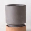 Terrakotta-Krukker|Stor^PLANT Hoff krukke, raw grey + raw rosa underskål, gulvkrukke
