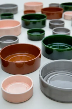 Terrakotta-Krukker|Hoff Krukke Serien^PLANT Hoff krukke, raw rosa + grå underskål