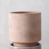 Stor^PLANT Hoff krukke, raw rosa + grå underskål, gulvkrukke