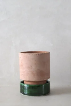 Underskåle|Hoff Krukke Serien^PLANT Hoff krukke, raw rosa + grøn underskål