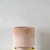 Terrakotta-Krukker|Hoff Krukke Serien^PLANT Hoff krukke, raw rosa + Pale Yellow underskål
