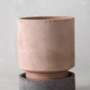 Terrakotta-Krukker|Stor^PLANT Hoff krukke, raw rosa + raw grey underskål, gulvkrukke