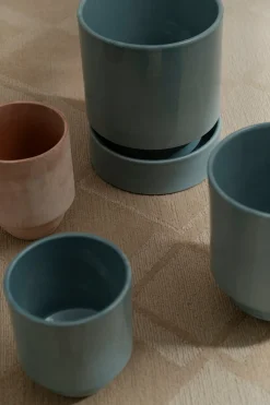 Underskåle|Hoff Krukke Serien^PLANT Hoff underskål, glaseret Misty Blue