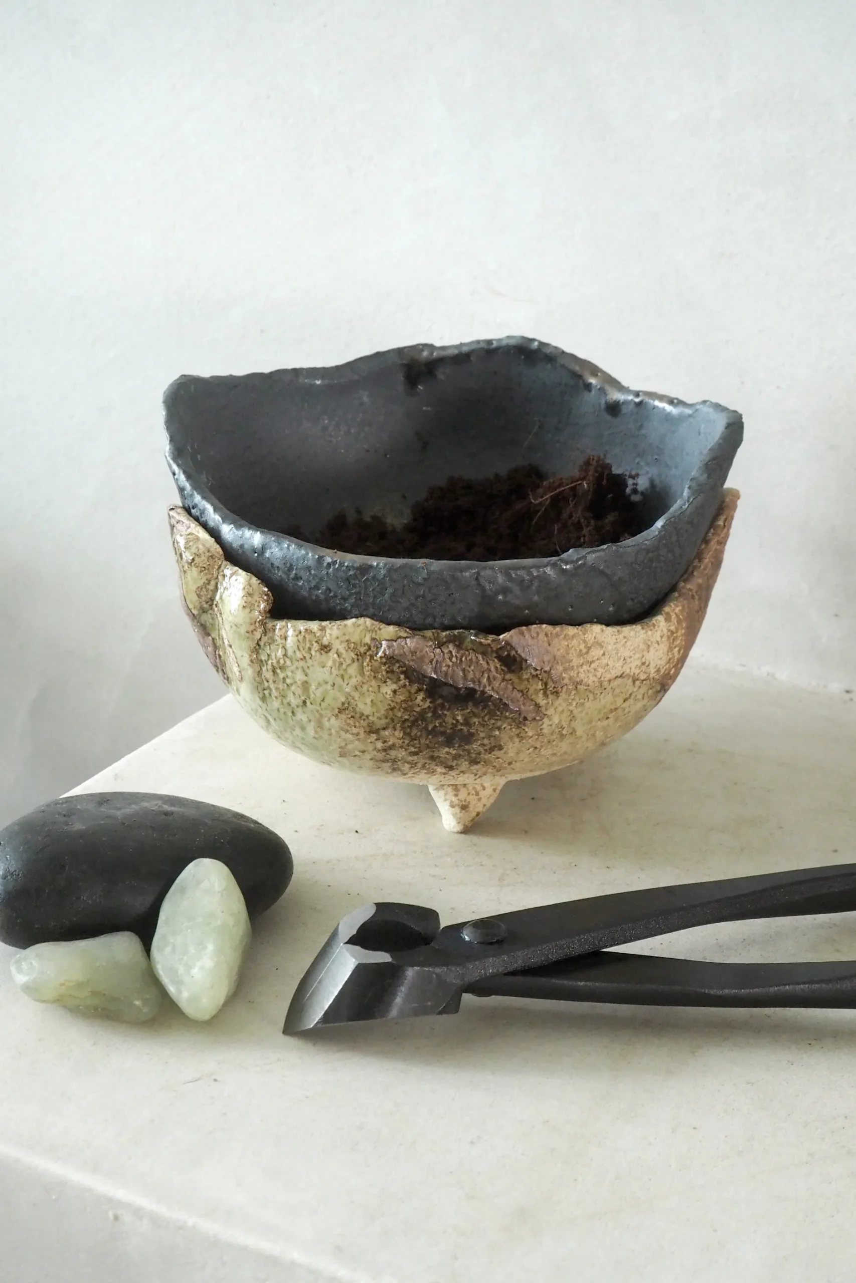 Lille|Bonsai^PLANT Japansk bonsai krukke, håndlavet, sort